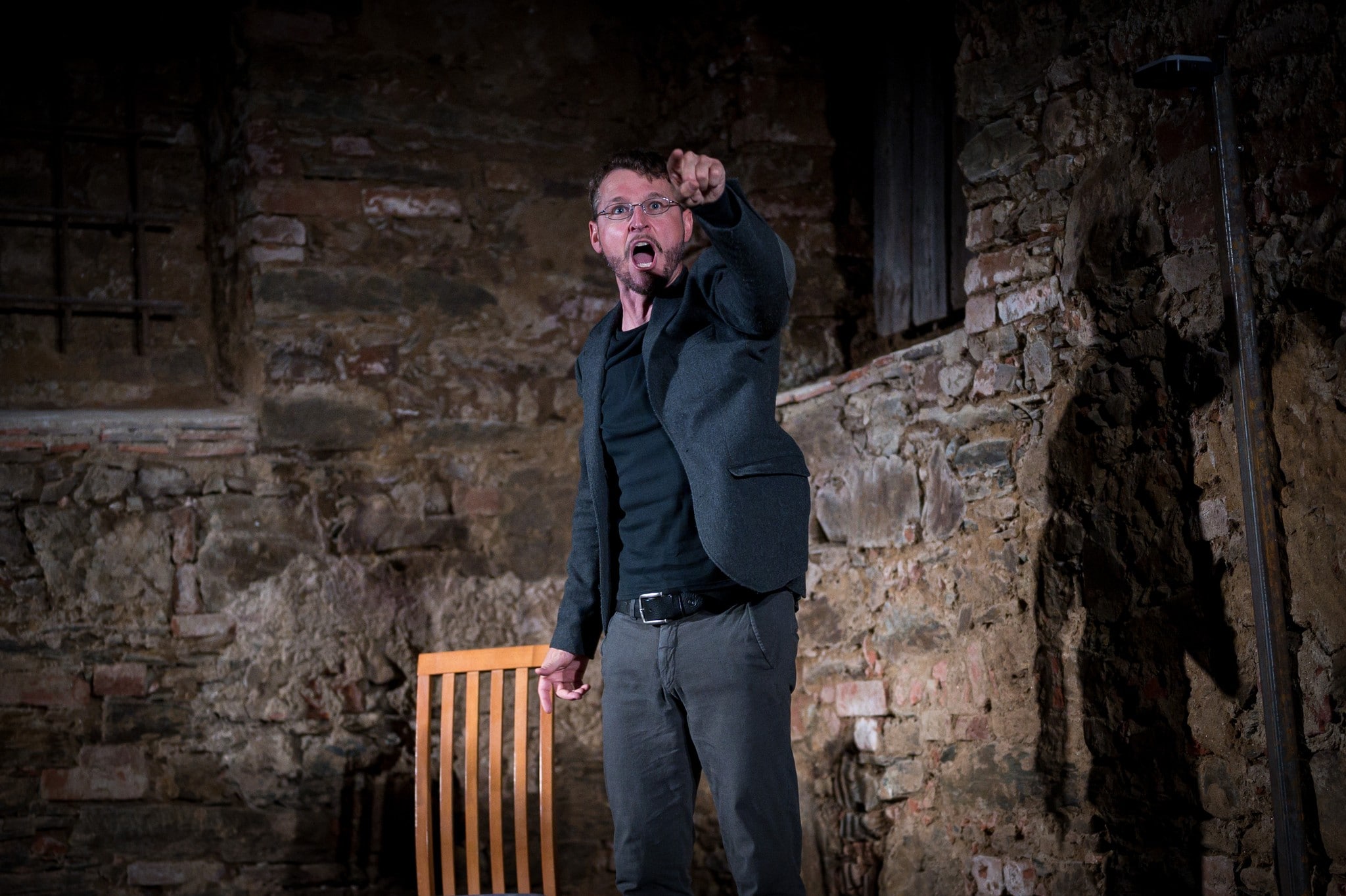 Alexander Schwab vom Verein Theaterleben in St. Andrä bring seinen großartig gespielten, von ...