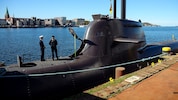 Vorstellung eines frisch fertig gestellten U-Boots des Typs U-34 im Dock von ThyssenKrupp Marine ...