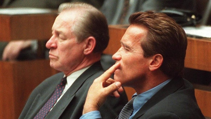 Der legendäre Landeshauptmann Josef Krainer, hier mit Arnold Schwarzenegger