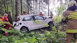 Der Lenker wurde im Auto eingeklemmt und musste von der Feuerwehr befreit werden.