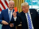 Da haben sich zwei gefunden: FIFA-Obermacker Gianni Infantino und US-Präsident Donald Trump sind ...