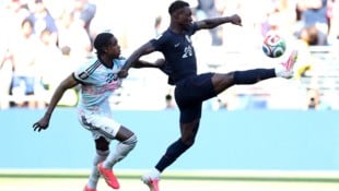 Folarin Balogun (re.) durfte gegen Belgien spielen. 