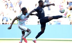 Folarin Balogun (re.) durfte gegen Belgien spielen. 