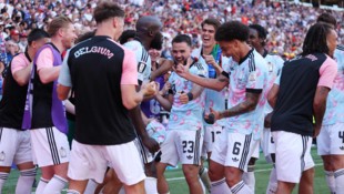 Belgiens Spieler feierten das 4:1 mit einem Trump-Tänzchen.