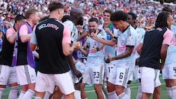 Belgiens Spieler feierten das 4:1 mit einem Trump-Tänzchen.