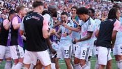 Belgiens Spieler feierten das 4:1 mit einem Trump-Tänzchen.