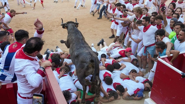Die Stierhatz in Pamplona fordert jedes Jahr mehrere Verletzte – manchmal auch Tote.