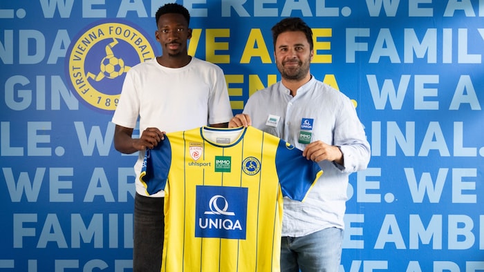 Youssouf Soukouna (li.) und Sportdirektor Didi Elsneg