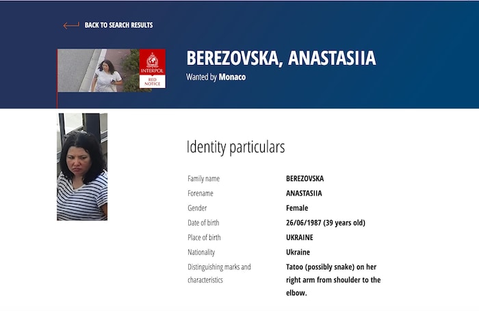 Mit diesen Informationen suchte Interpol nach der Frau.