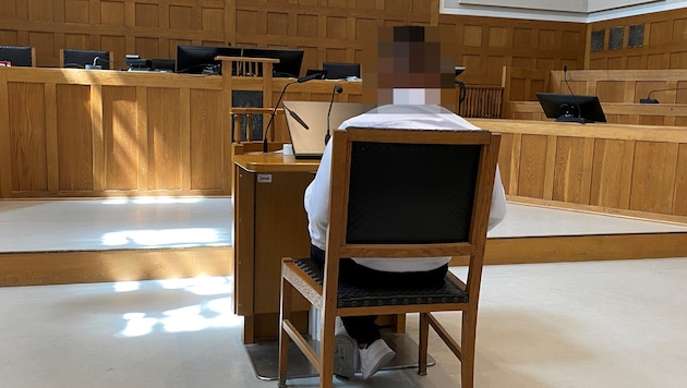Der Angeklagte am Landesgericht Feldkirch