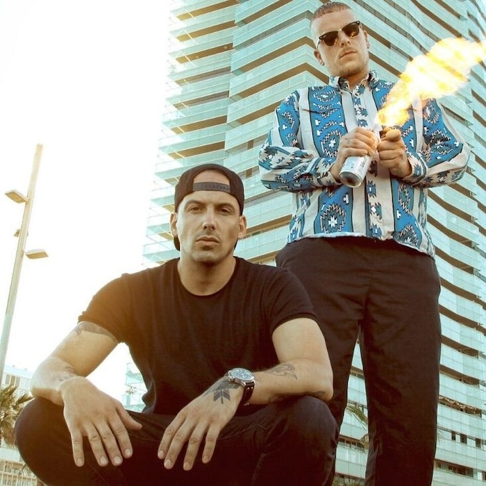 Ein Foto aus früheren „Palmen aus Plastik“-Zeiten: RAF Camora und Bonez MC wurden für ihre ...