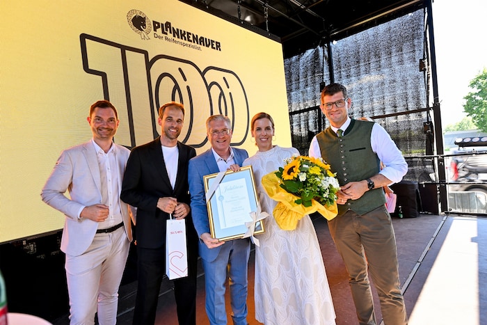 Landesrat Peter Reichmann, Geschäftsführer Thomas Prinz, Bürgermeister Martin Kulmer, ...