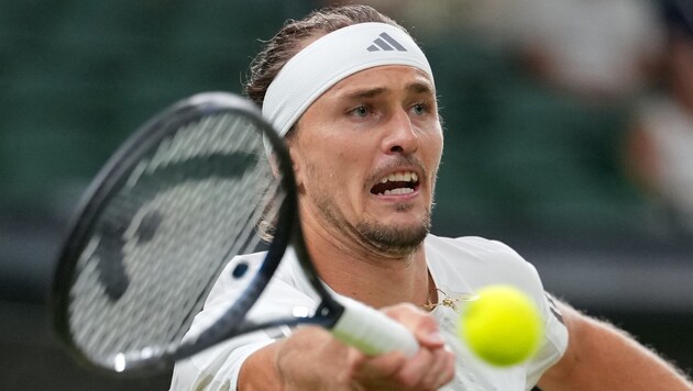 Der deutsche Paris-Sieger Alexander Zverev musste im Wimbledon-Achtelfinale hart kämpfen.