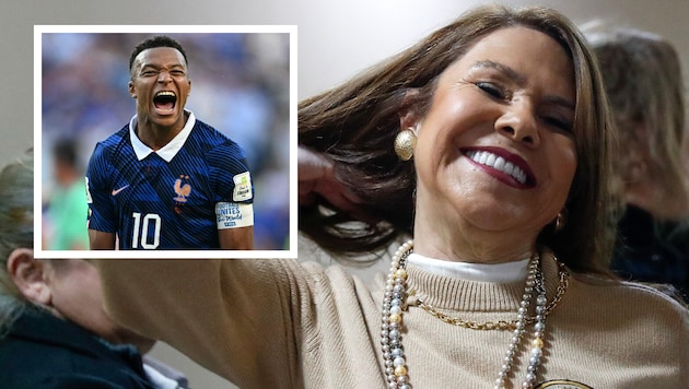 Celeste Amarilla de Boccia und Kylian Mbappé