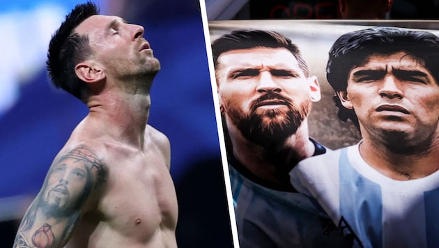 Nach Argentinien-Wahnsinn purzelten selbst bei Superstar Lionel Messi die Tränen . Rechts: Die ...