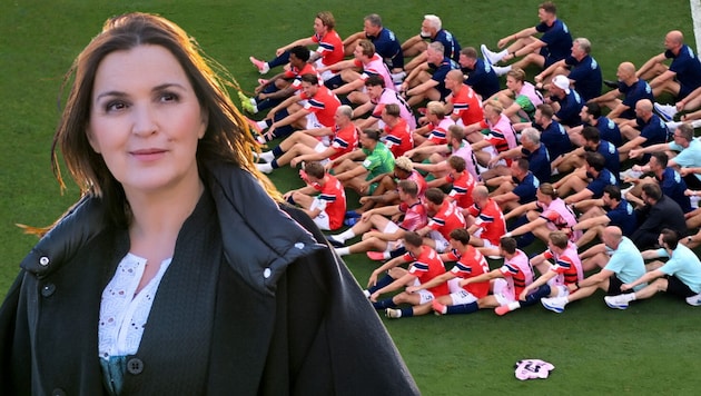 Der Ruder-Jubel ist zum Markenzeichen des norwegischen Nationalteams geworden. Auch Barbara ...