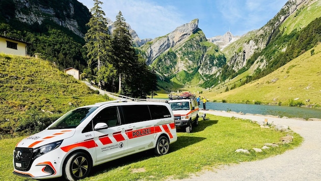 Am Seealpsee war ein Großaufgebot an Rettungskräften vor Ort.