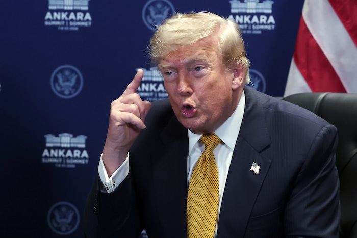 US-Präsident Donald Trump erklärt beim NATO-Gipfel in der Türkei die Feuerpause mit dem Iran für ...