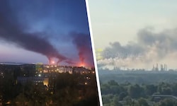 Zwei Erdölanlagen tief im russischen Hinterland brennen.
