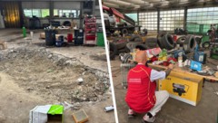 In der Werkstatt in Wien-Floridsdorf wurden schwerwiegende Umweltmängel festgestellt.