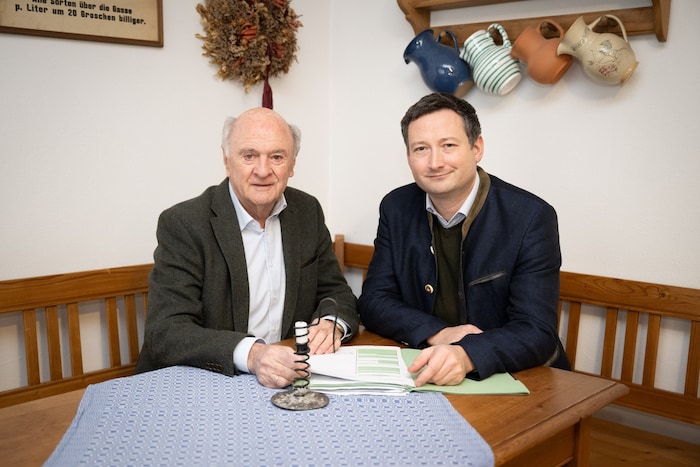 Club-Gründer Erwin Pröll (li.) mit Obmann Paul Nemecek