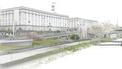 Die neue, rund 123 Meter lange Rampe soll die Nibelungenbrücke künftig direkt mit dem Donaupark ...