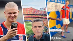  „Krone“-Redakteur Christian Reichel (Mitte) ist im USA-Einsatz. Sein Video von Erling Haaland ...