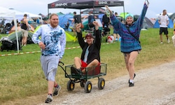 Die Camper zeigten sich bestens gelaunt.