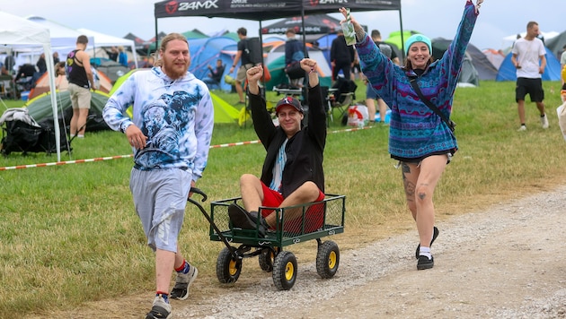 Die Camper zeigten sich bestens gelaunt.
