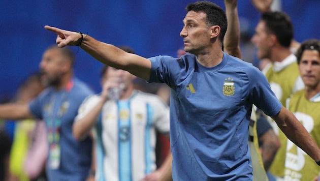 Argentina’s head coach, Lionel Scaloni.