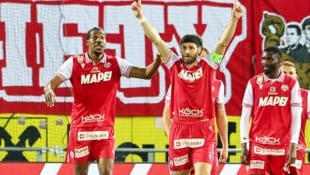 Im heimischen Stadion hatte der GAK um Kapitän Daniel Maderner im Jahr 2026 in jedem Spiel ...