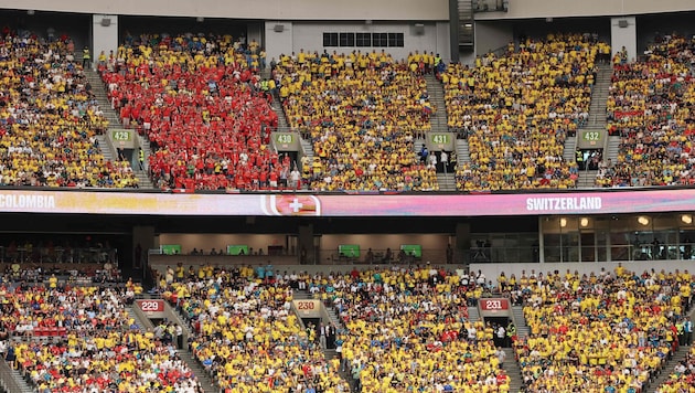 Die Fans beim WM-Duell Kolumbien gegen Schweiz