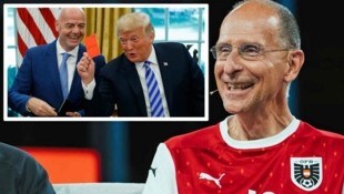 Peter Filzmaier (re., großes Bild) hat eine klare Meinung von Donald Trump und Gianni Infantino.