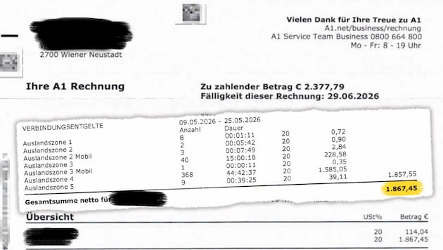 Dubiose Verbindungen nach Russland und Afrika ließen die Telefonrechnung in die Höhe schnellen.