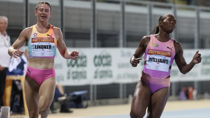 Williams als Siegerin in Lignano, Lindner (li.) Dritte.