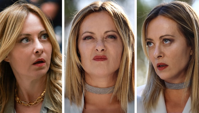 Meloni ist dafür bekannt, dass ihr regelmäßig die Gesichtszüge entgleisen ...