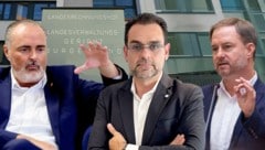 René Wenk (mitte) gerät erneut ins Visier der SPÖ. Im Vorjahr kritisierte Landeshauptmann Hans ...