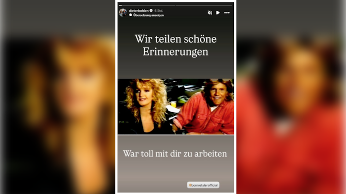 Dieter Bohlen und Bonnie Tyler im Studio.