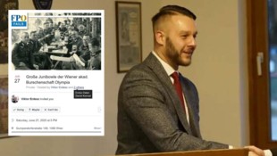 Viktor Erdesz lud im Jahr 2020 mit einem Foto der Wehrmacht zu einem Event der schlagenden ...