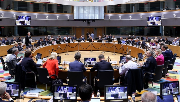 Ein Treffen der EU-Finanzminister in Brüssel