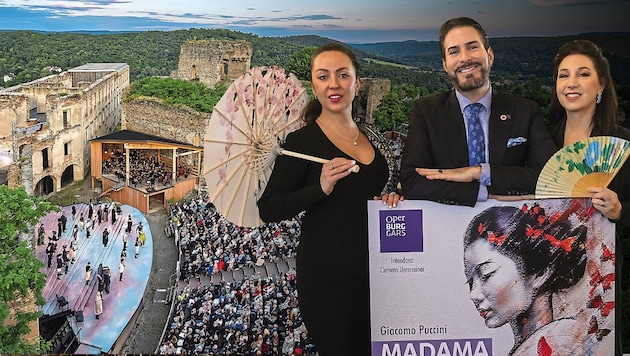 Die malerische Kulisse von Burg Gars – Clemens Unterreiner mit den „Butterflys“ Eugenia Dushina ...