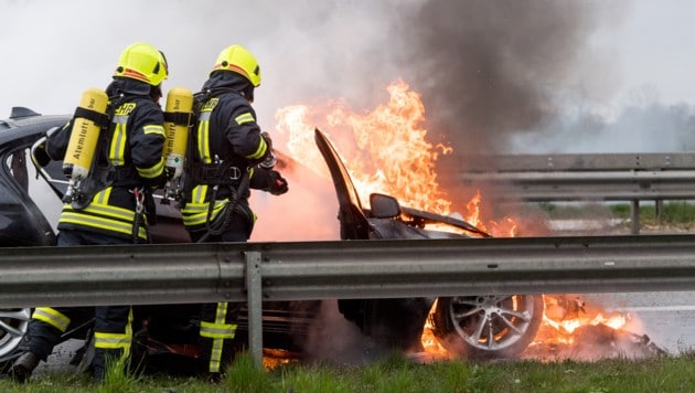 Die Zahl der Fahrzeugbrände auf Österreichs Autobahnen hat drastisch zugenommen – die Asfinag ...