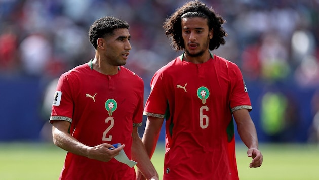 Die Marokko-Stars Achraf Hakimi und Ayyoub Bouaddi