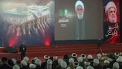 Video-Ansprache des neuen Hisbollah-Chefs Naim Qassem (sprich: Kassem) aus seinem ...