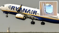 Auf einem Ryanair-Flug platzte auf einmal die Scheibe eines Fensters.