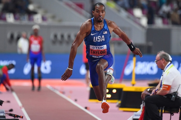 Christian Taylor (hier bei seinem WM-Gold 2019) als Ehrengast