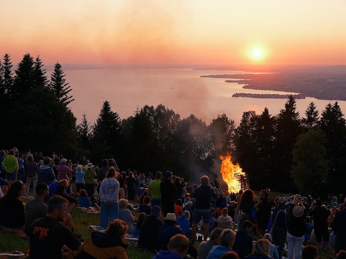 Schon schön: der Blick vom Pfänder auf den Bodensee