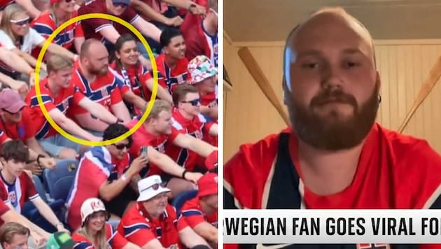 Emil Lappen – einmal eher missmutig im Stadion, den Ruder-Jubel verweigernd, und einmal beim ...