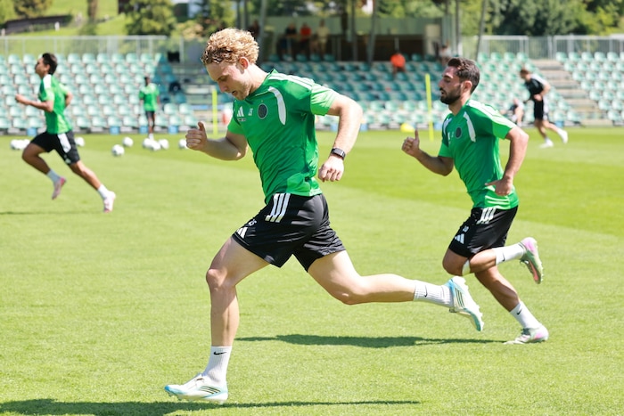 Robin Littig (l.) gab im Training bereits 100 Prozent.