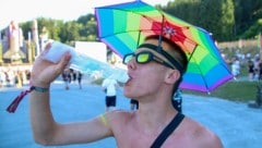 Moritz hat mit spezieller Kopfbedeckung vorgesorgt.